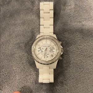 Michael Kors Ladies' Ceramic Crystal Chrono Watch